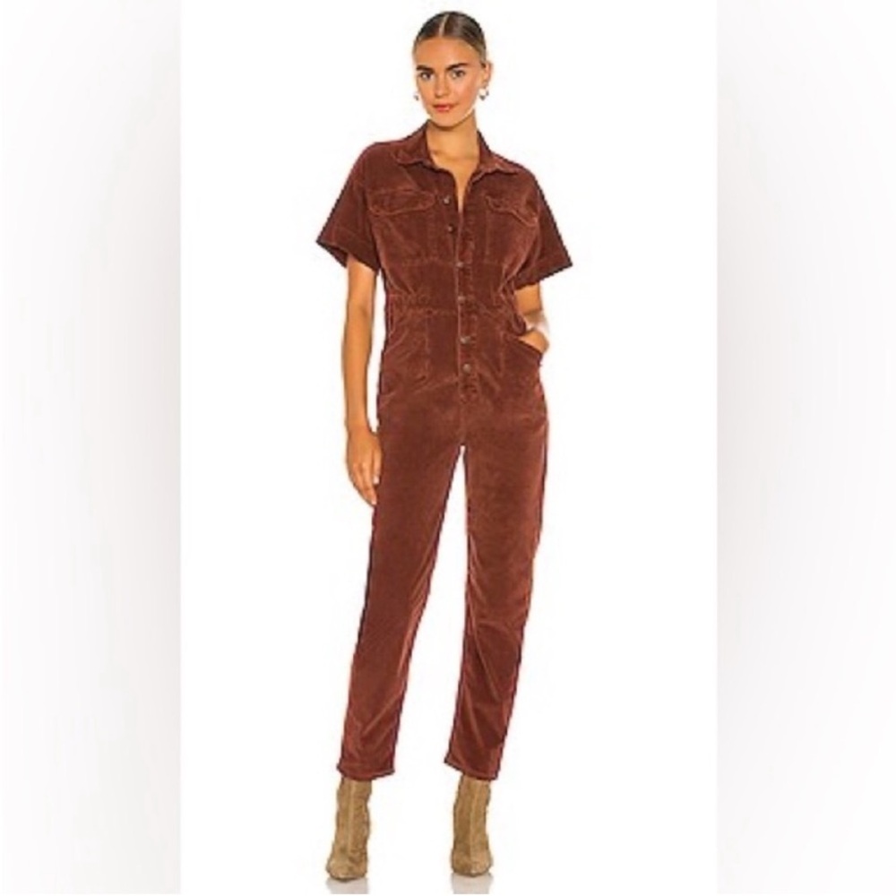 Free People Brown Corduroy Jumpsuit